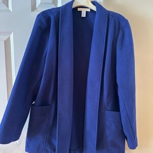 Chico’s Blue Open Front Jacket Size 2 L/XL